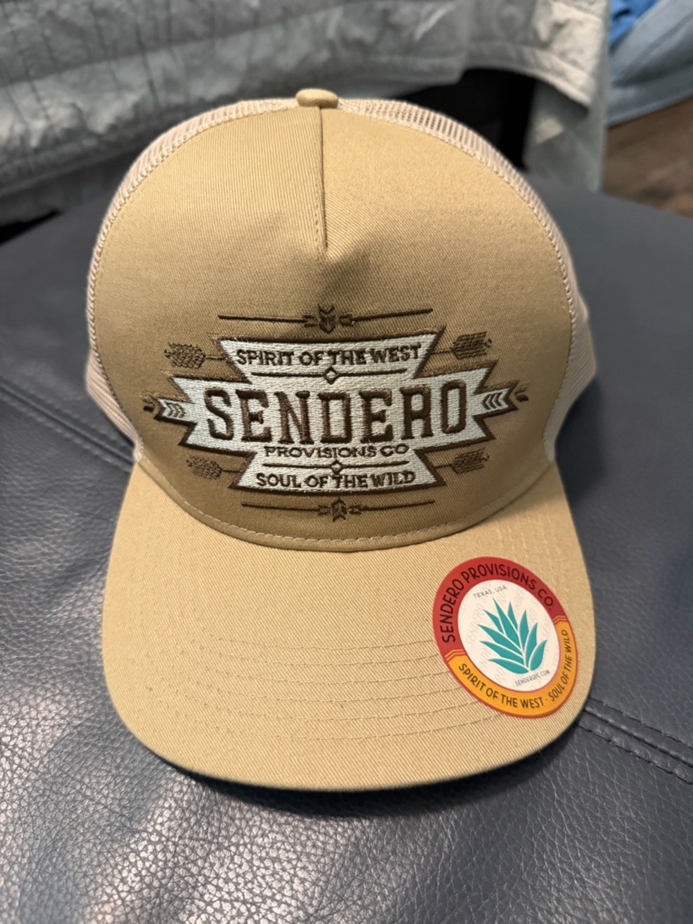 Sendero Tan Mesh-Back Snapback Hat